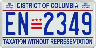DC license plate EN2349