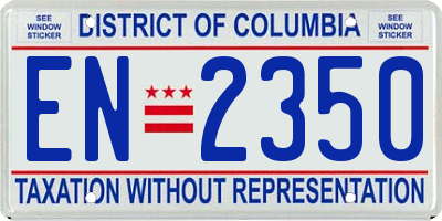 DC license plate EN2350