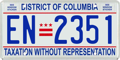 DC license plate EN2351
