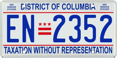 DC license plate EN2352
