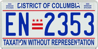 DC license plate EN2353