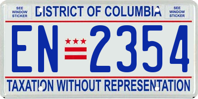 DC license plate EN2354