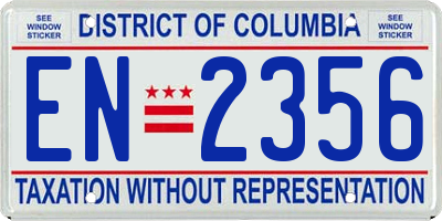 DC license plate EN2356