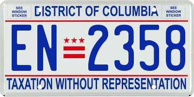 DC license plate EN2358