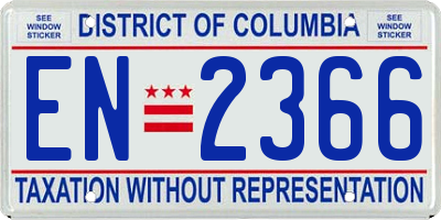 DC license plate EN2366