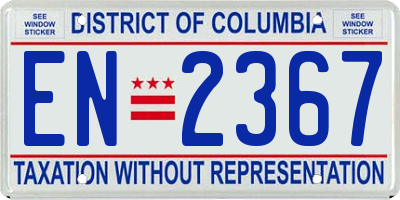 DC license plate EN2367