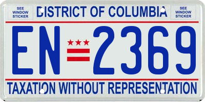 DC license plate EN2369