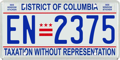 DC license plate EN2375