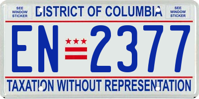 DC license plate EN2377