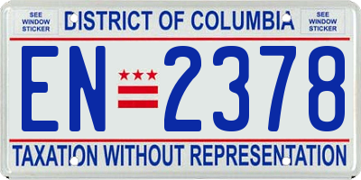 DC license plate EN2378