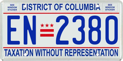 DC license plate EN2380