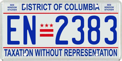 DC license plate EN2383