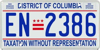 DC license plate EN2386