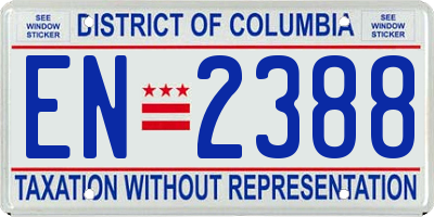 DC license plate EN2388