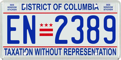 DC license plate EN2389