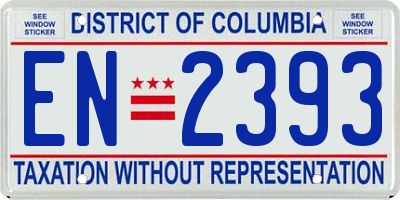 DC license plate EN2393