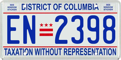 DC license plate EN2398