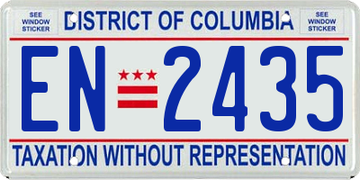DC license plate EN2435