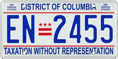 DC license plate EN2455