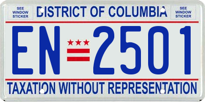 DC license plate EN2501