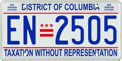 DC license plate EN2505