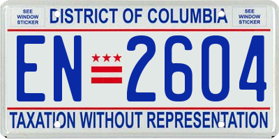 DC license plate EN2604