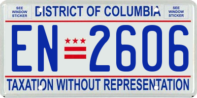 DC license plate EN2606