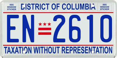 DC license plate EN2610