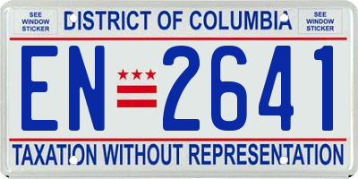 DC license plate EN2641