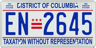 DC license plate EN2645