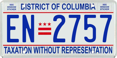 DC license plate EN2757