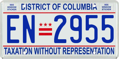 DC license plate EN2955
