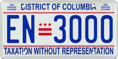 DC license plate EN3000