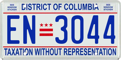 DC license plate EN3044