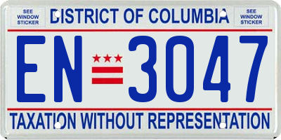 DC license plate EN3047