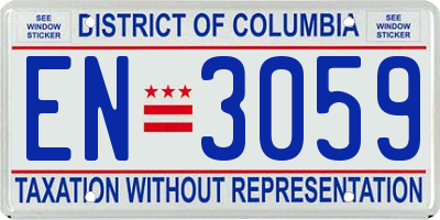 DC license plate EN3059