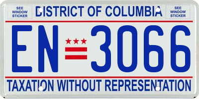 DC license plate EN3066