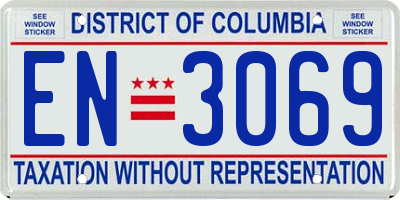 DC license plate EN3069