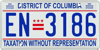 DC license plate EN3186