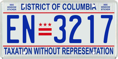 DC license plate EN3217