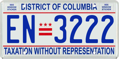 DC license plate EN3222