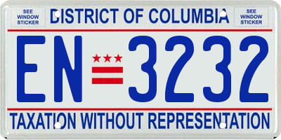 DC license plate EN3232