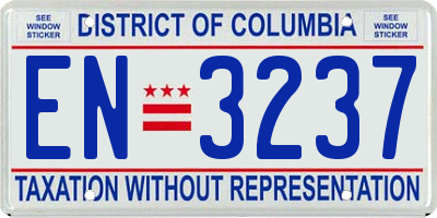 DC license plate EN3237
