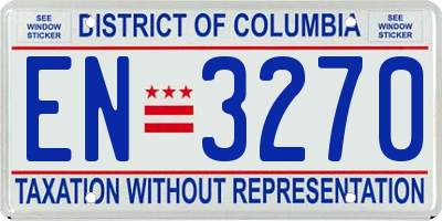 DC license plate EN3270