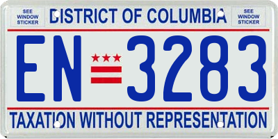 DC license plate EN3283