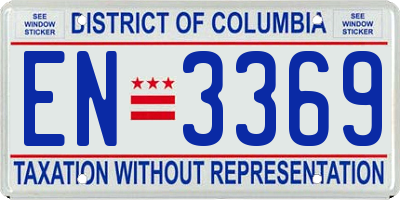 DC license plate EN3369