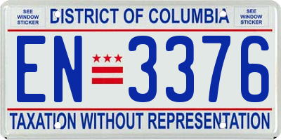 DC license plate EN3376