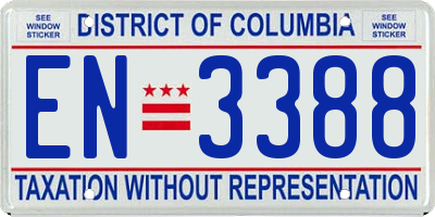 DC license plate EN3388