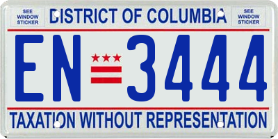 DC license plate EN3444