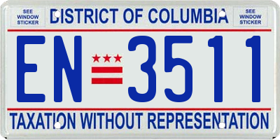 DC license plate EN3511